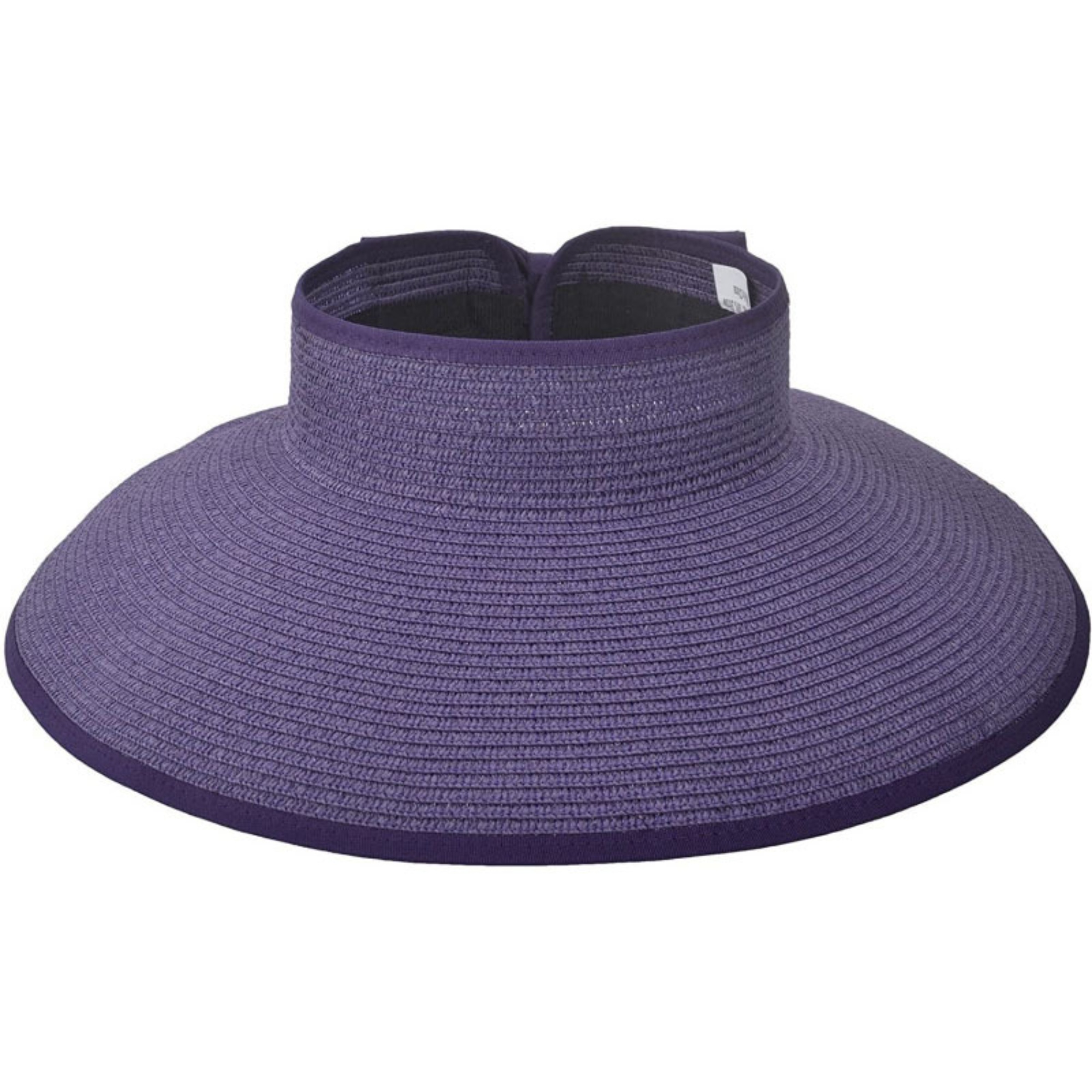 Woven Straw Rollable Visor Wide Brim UV - Blocking Hat 13