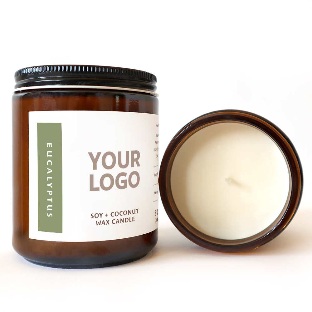 8 oz Hand-Poured Eucalyptus Candles 2