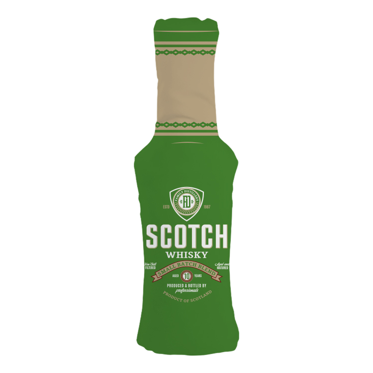 Liquor Bottle Shaped Sublimated Pillow 8
