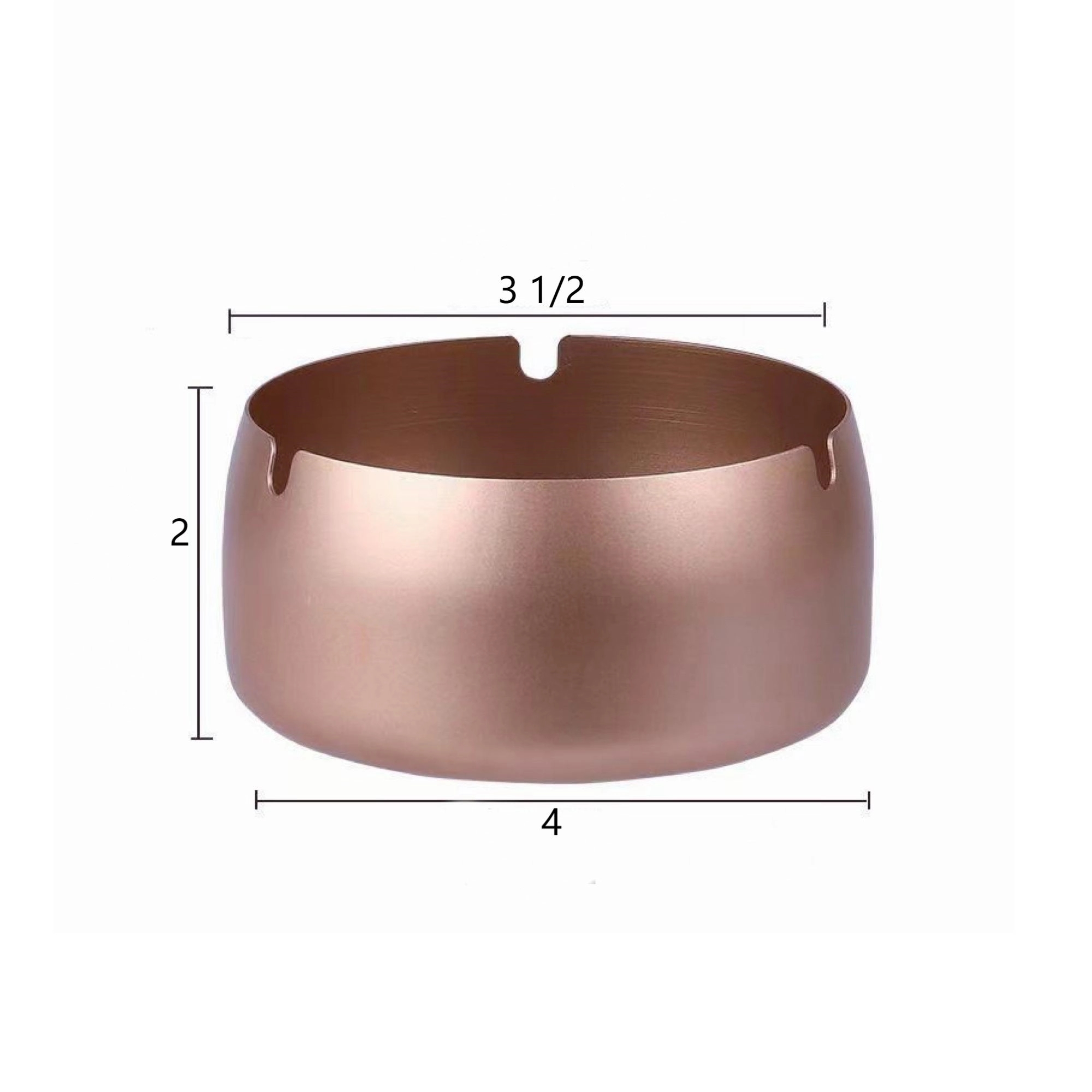 MOQ 50 Deluxe Stainless Steel Round Ashtray 6