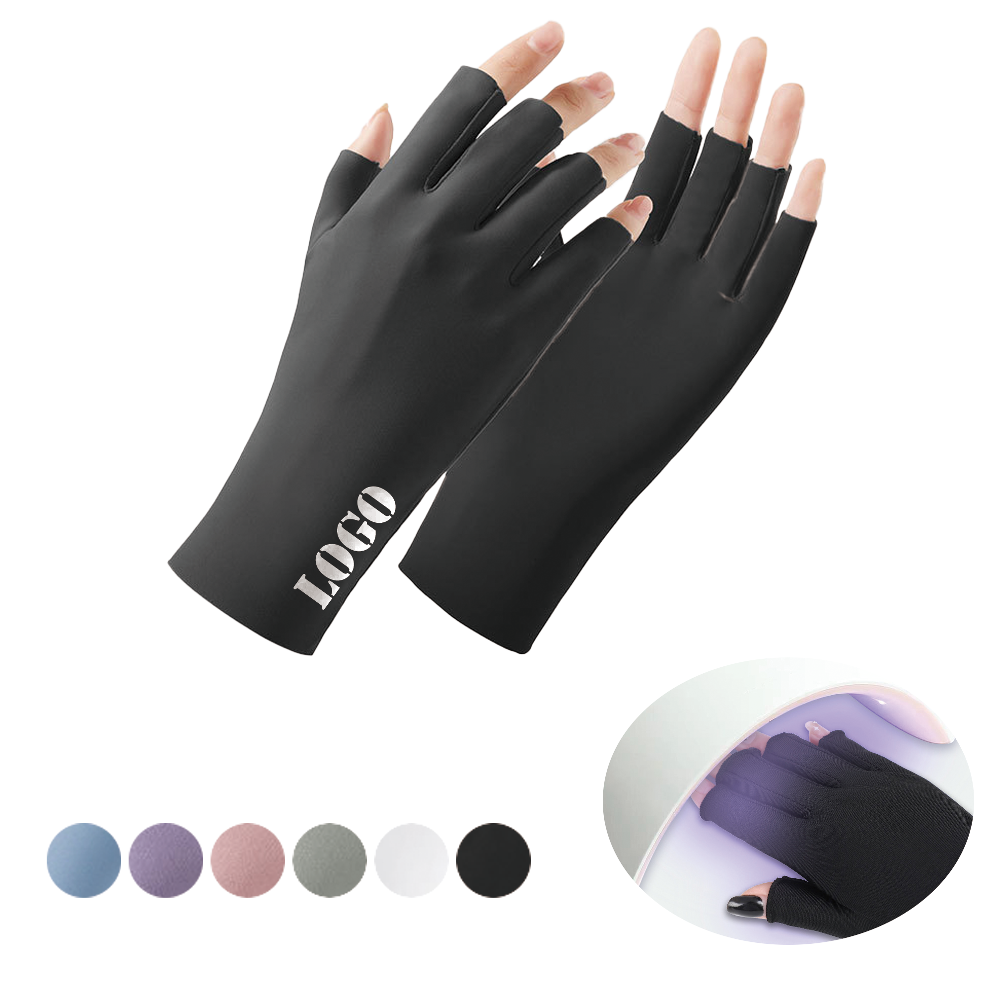 UV Protection Breathable Ice Silk Half-finger Gloves 2