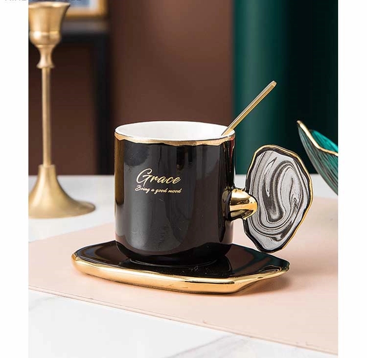 5OZ Irregular Phnom Penh Coffee Cup and Saucer Set 8