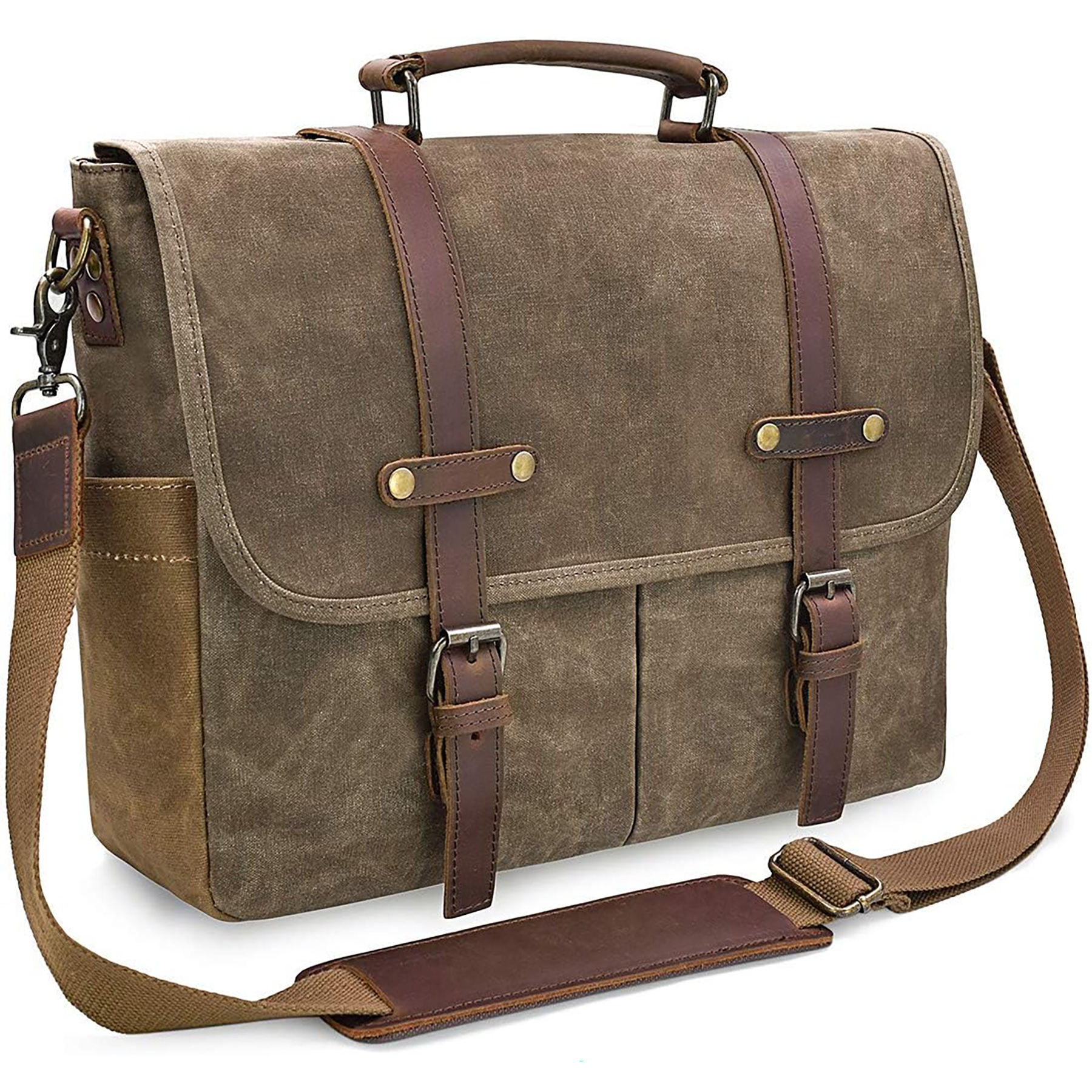 Waxed Canvas Briefcase 1
