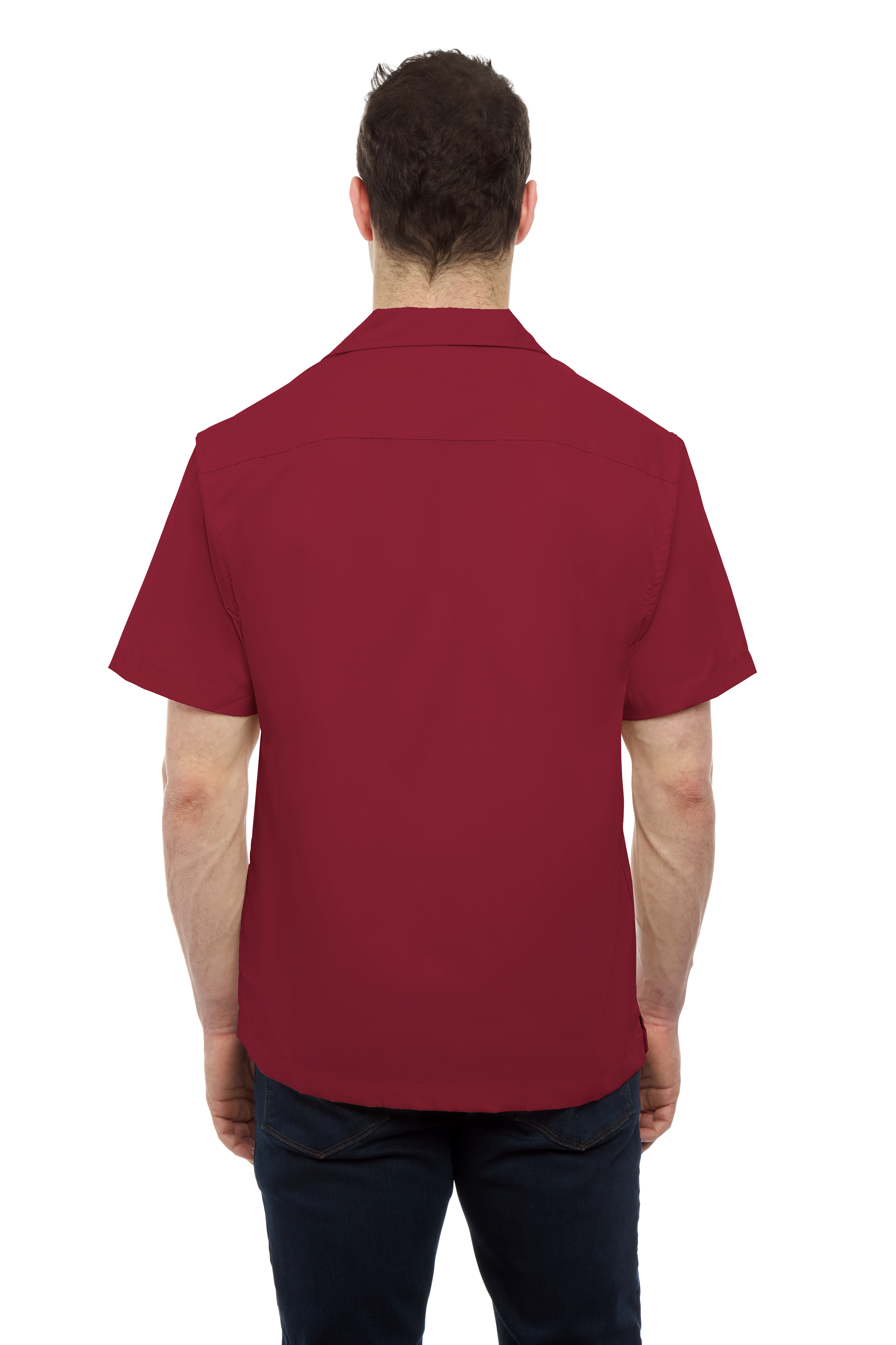 Men's Solid Poplin Camp Shirt 26