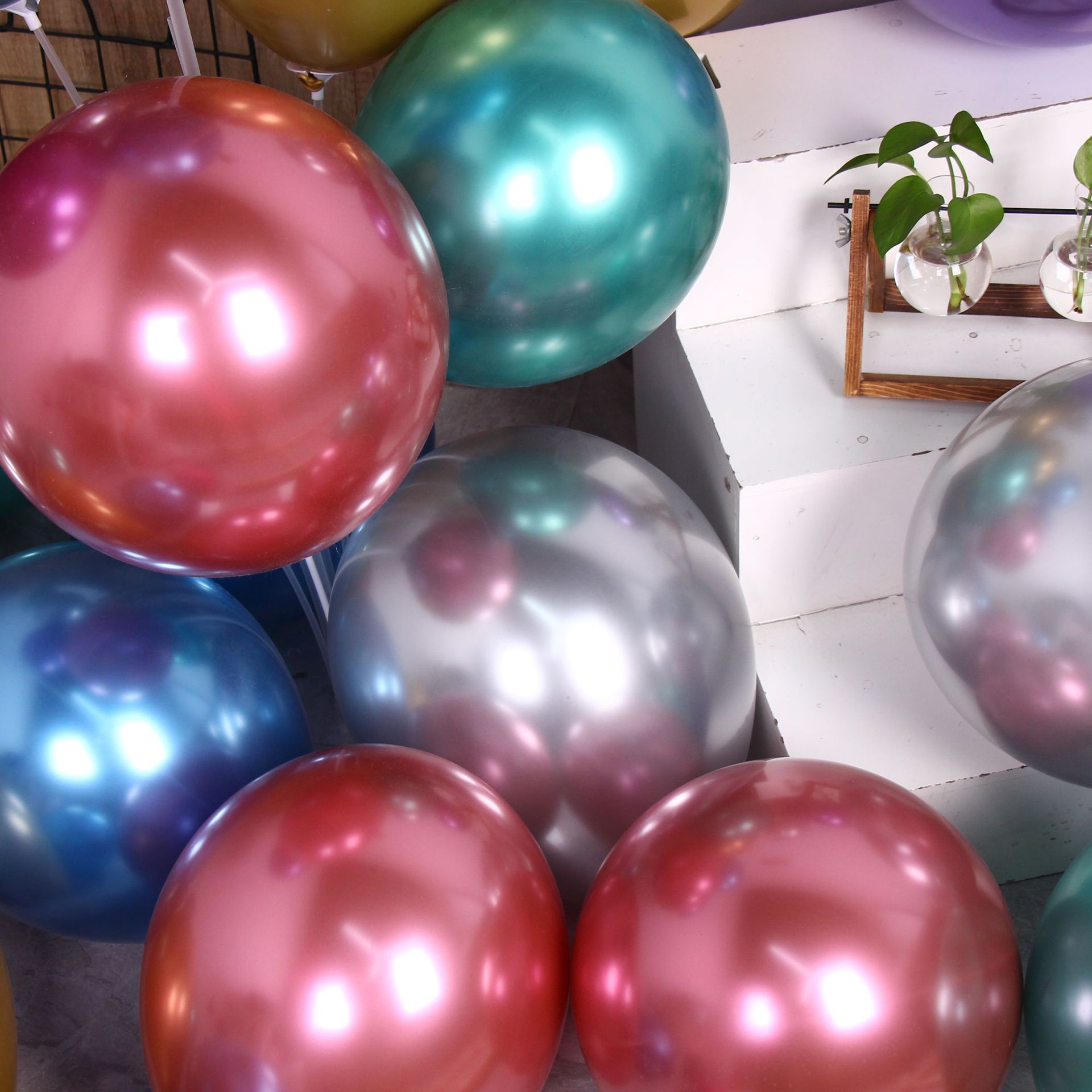 10" Metallic Advertising Helium Latex Balloon 1