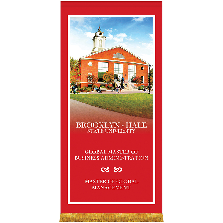 36" x 72" Premium Gonfalon Straight Cut with Fringe 2