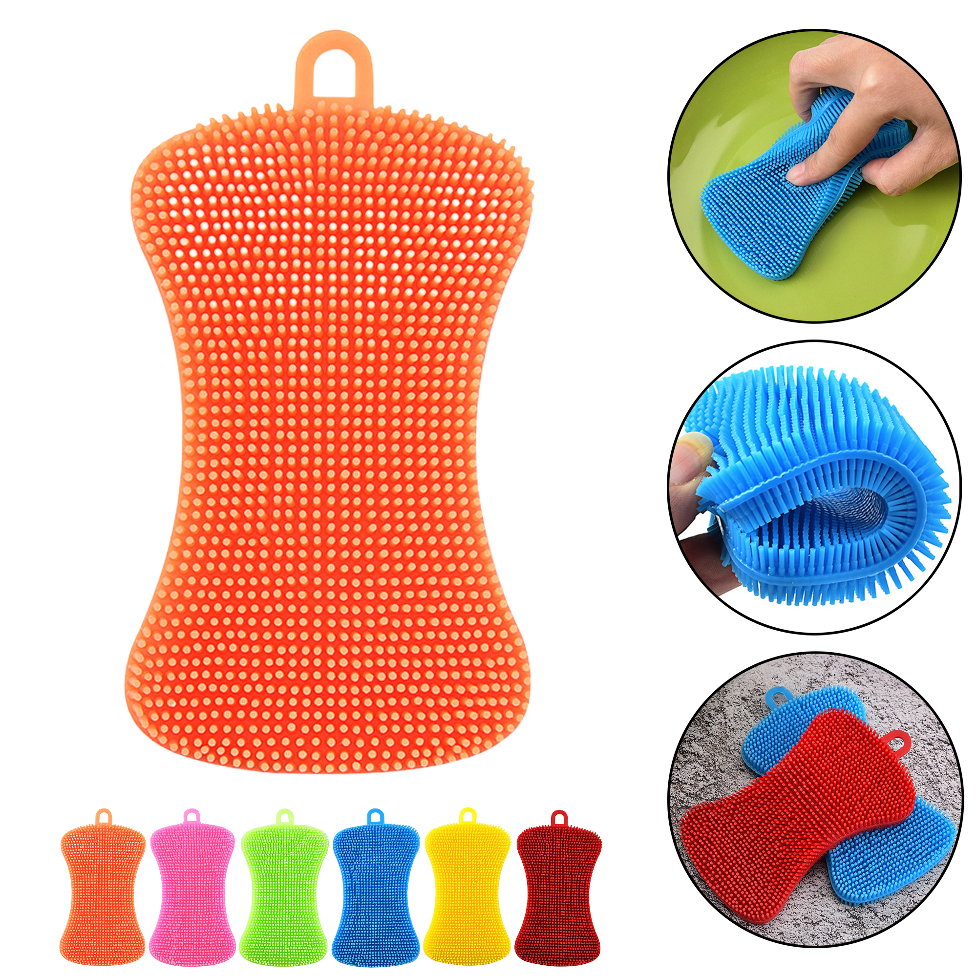 Silicone Dish Scrubber with Soap Holder 4