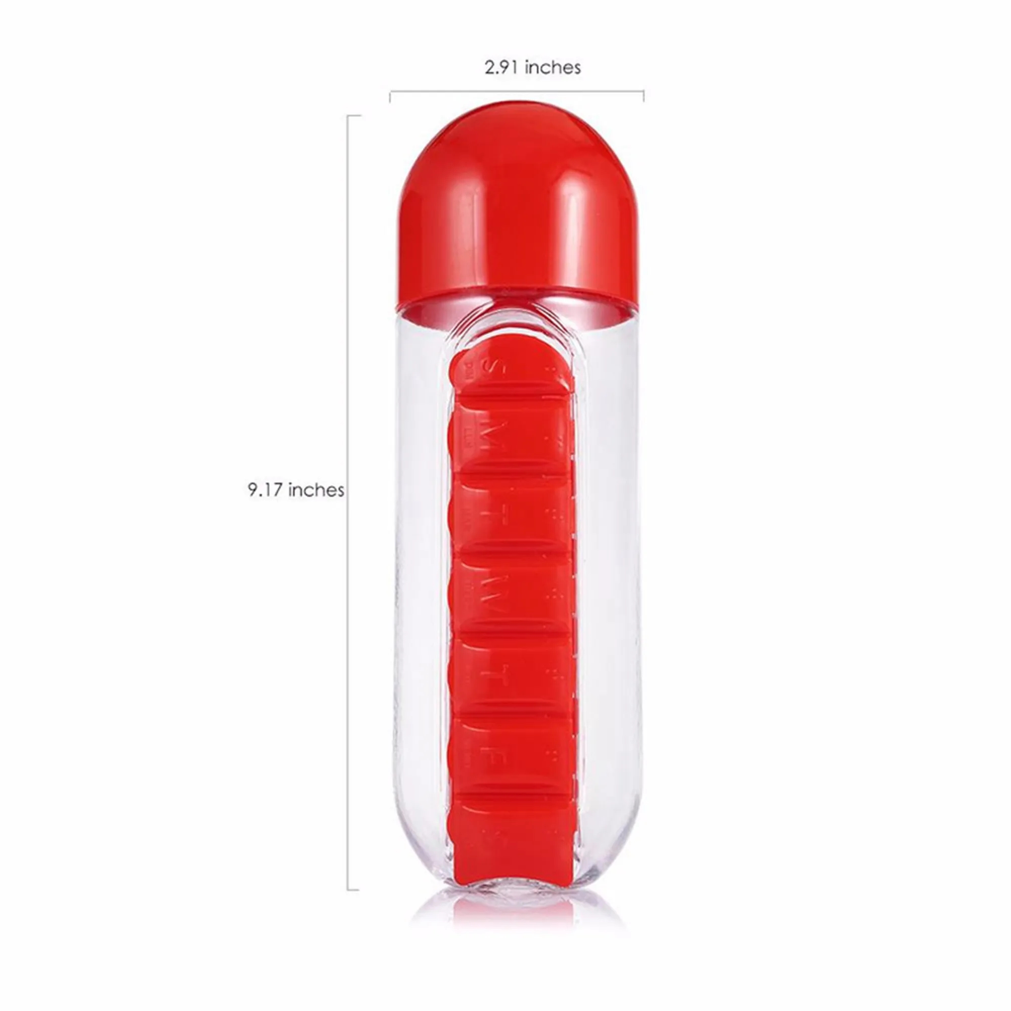 20oz Pill Box Organizer With Water Bottle 4