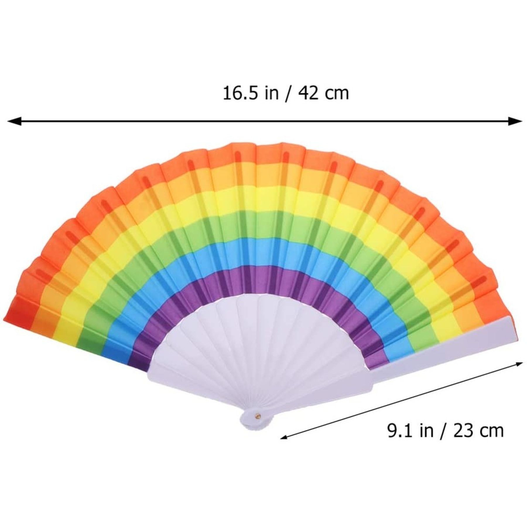 9 Inch Rainbow Pride Folding Hand Fans For Edm Music Club Event 2