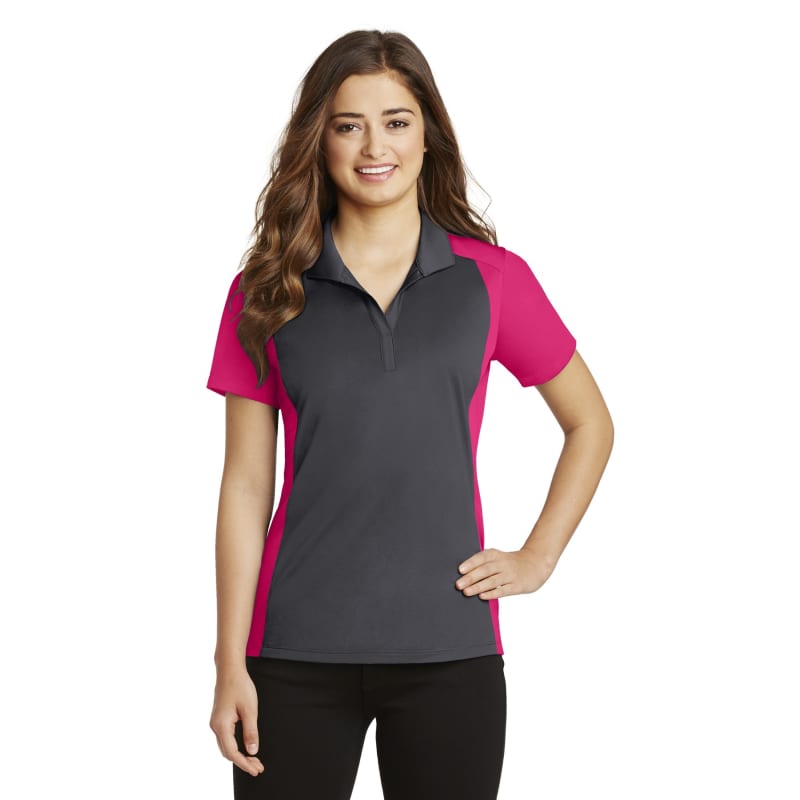 Sport-Tek Women's Colorblock Micropique Sport-Wick Polo. 14