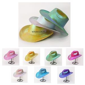 Fluorescent Cowboy Hat With Big Brim For Halloween Party 2