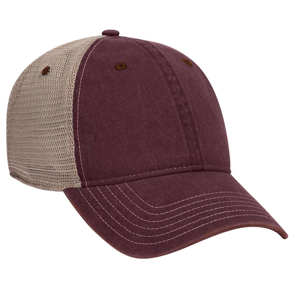 OTTO CAP® 6 Panel Low Profile Mesh Back Trucker Dad Hat 4