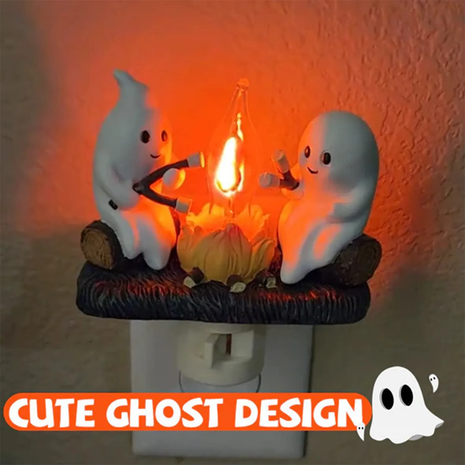 Ghost Campfire Flickering Nightlight 2