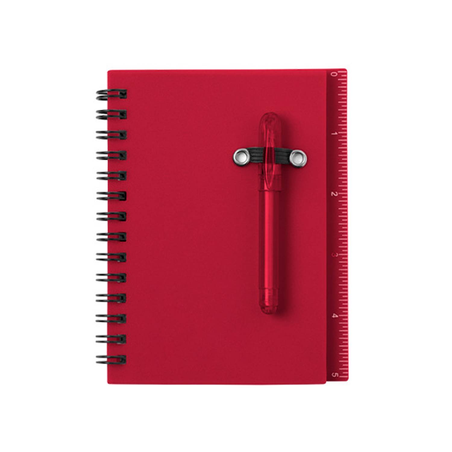 PP Cover Sticky Notes Spiral Notebook w/ Pen 8