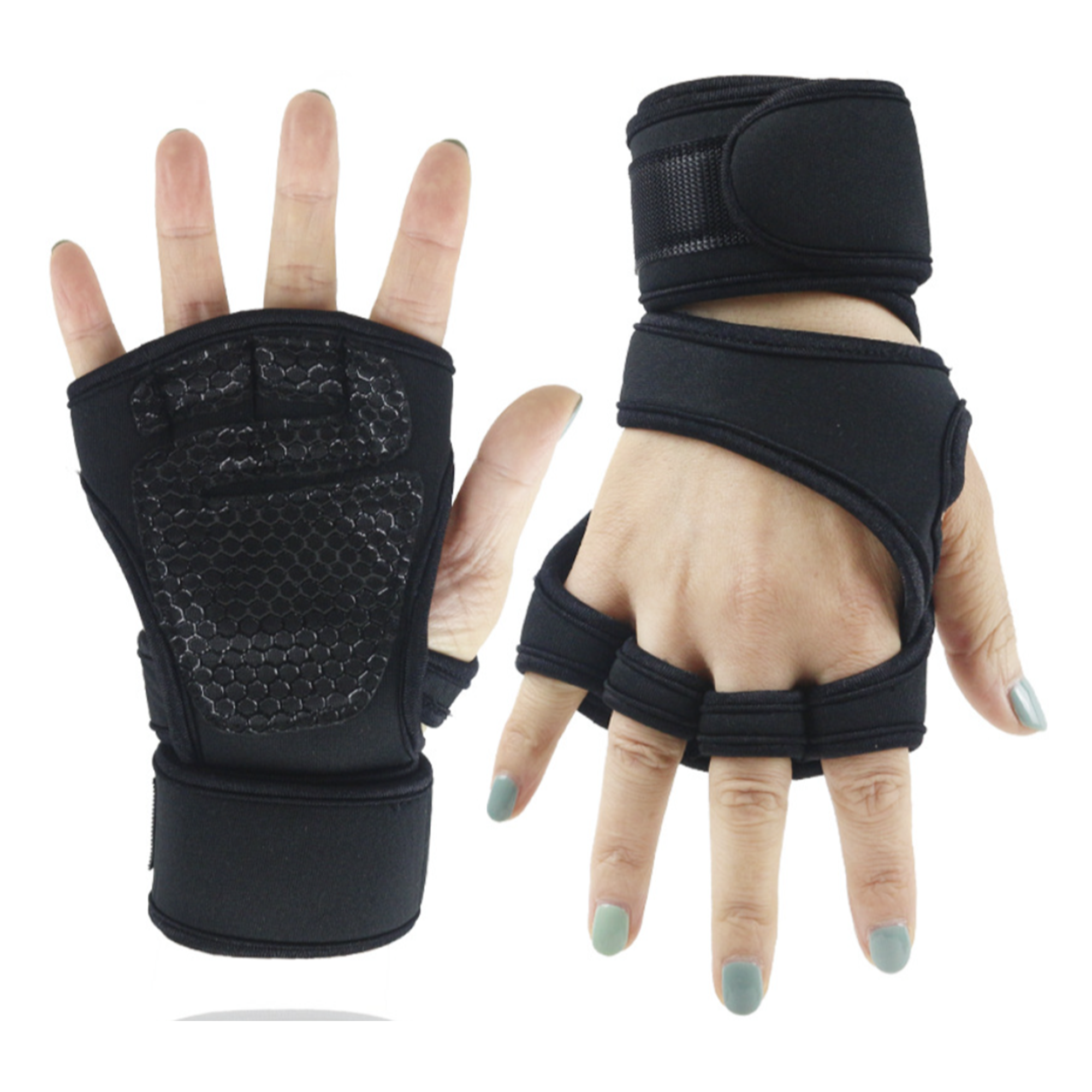 MOQ 10 PCS Comfortable Fitness Wrist Guard Gloves 2