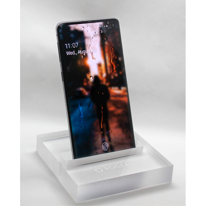 Smartphone Stand Paperweight 3/4" Clear Acrylic Square (4" x 4") Laser