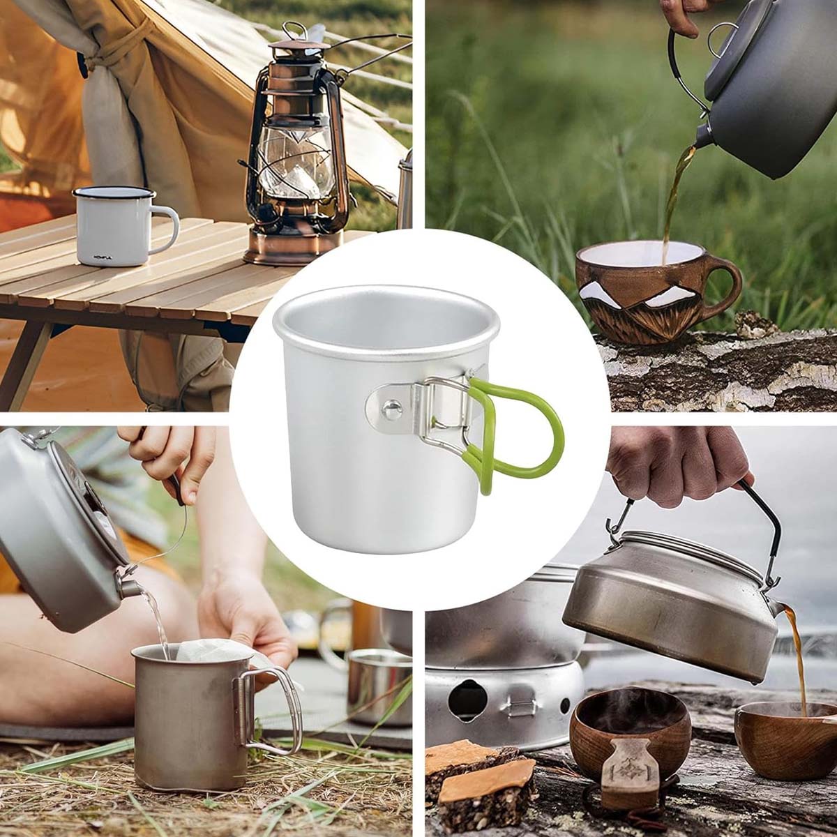 Versatile Outdoor Water Cup Coffee Folding Camping Mug 2