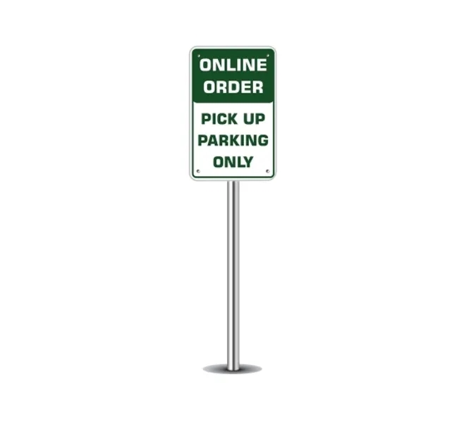 Online Order Pick Up Parking Only Signs (1ft x 1ft) SQFT 1