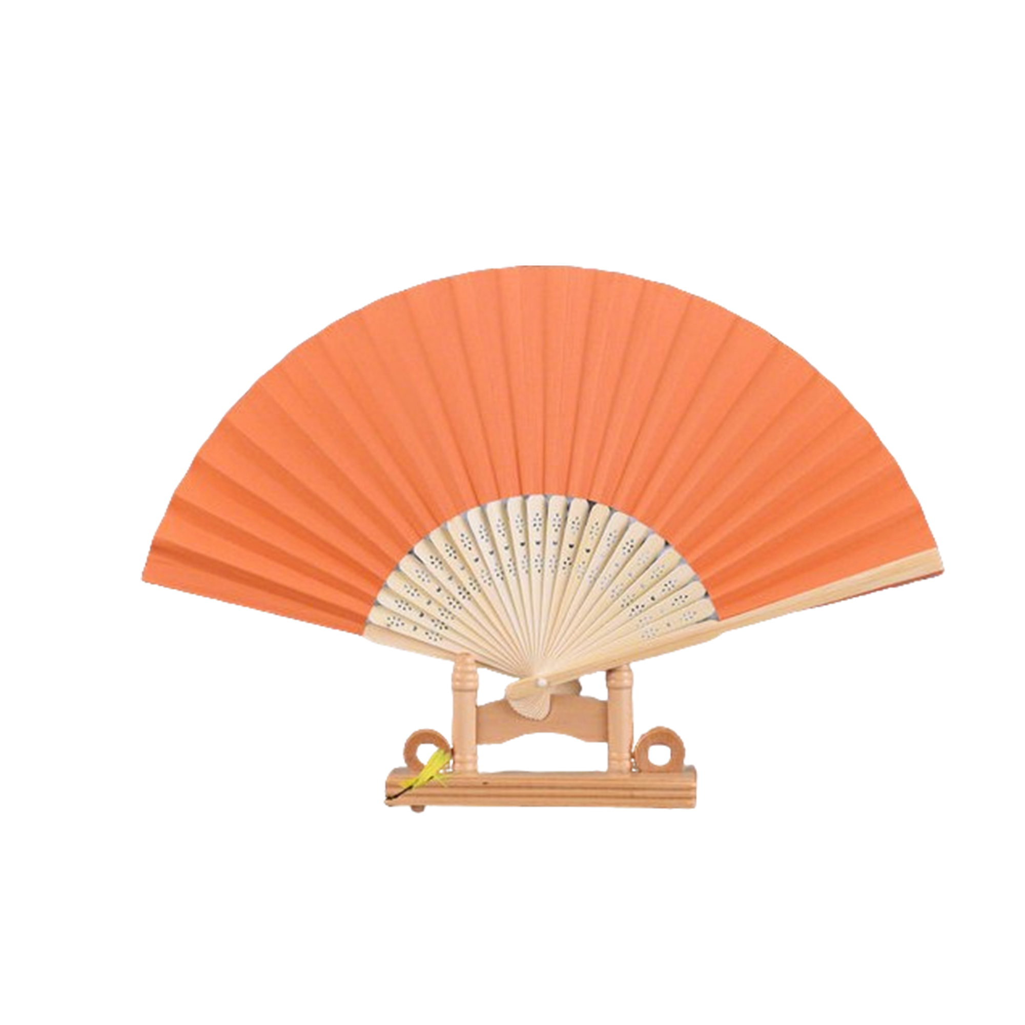 Bamboo Folding Handheld Paper Fan 8.2" x 15" 7
