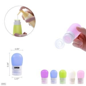 60ml Silicone Travel Bottle With Carabiner And Flip Up Lid 10