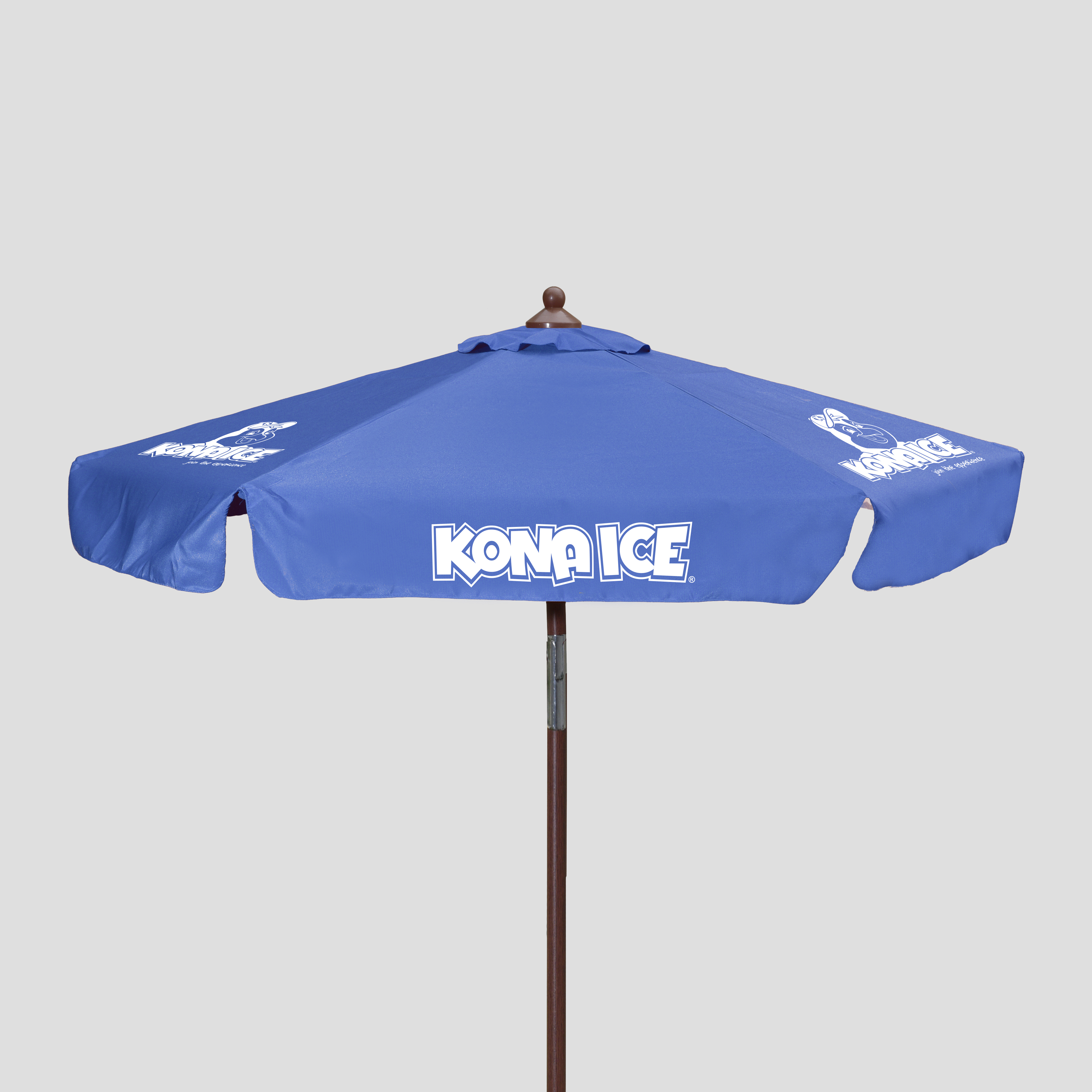 7' Wood Look Market Umbrella with Tilt