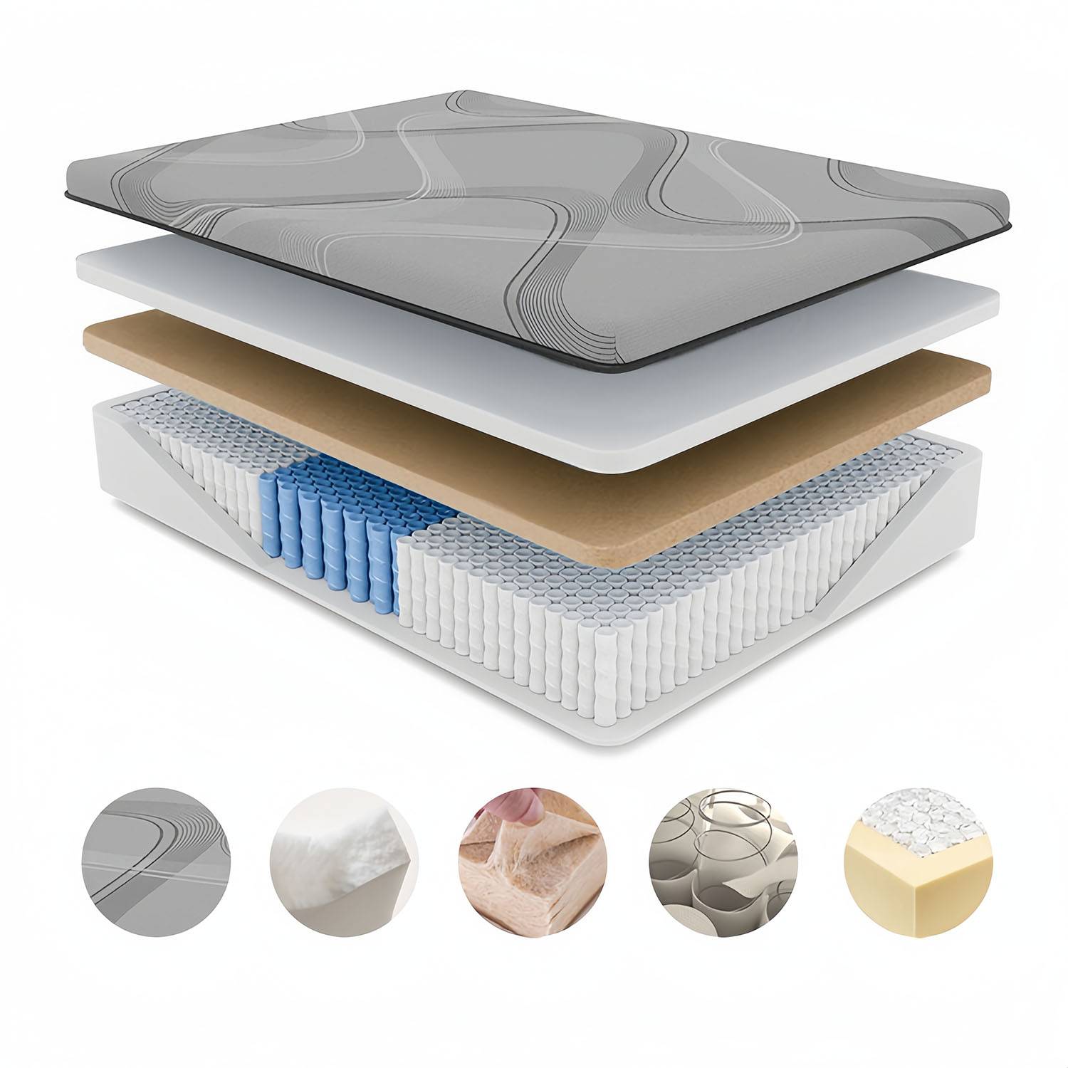 9.8" Memory Foam and Spring Hybrid Mattress 3