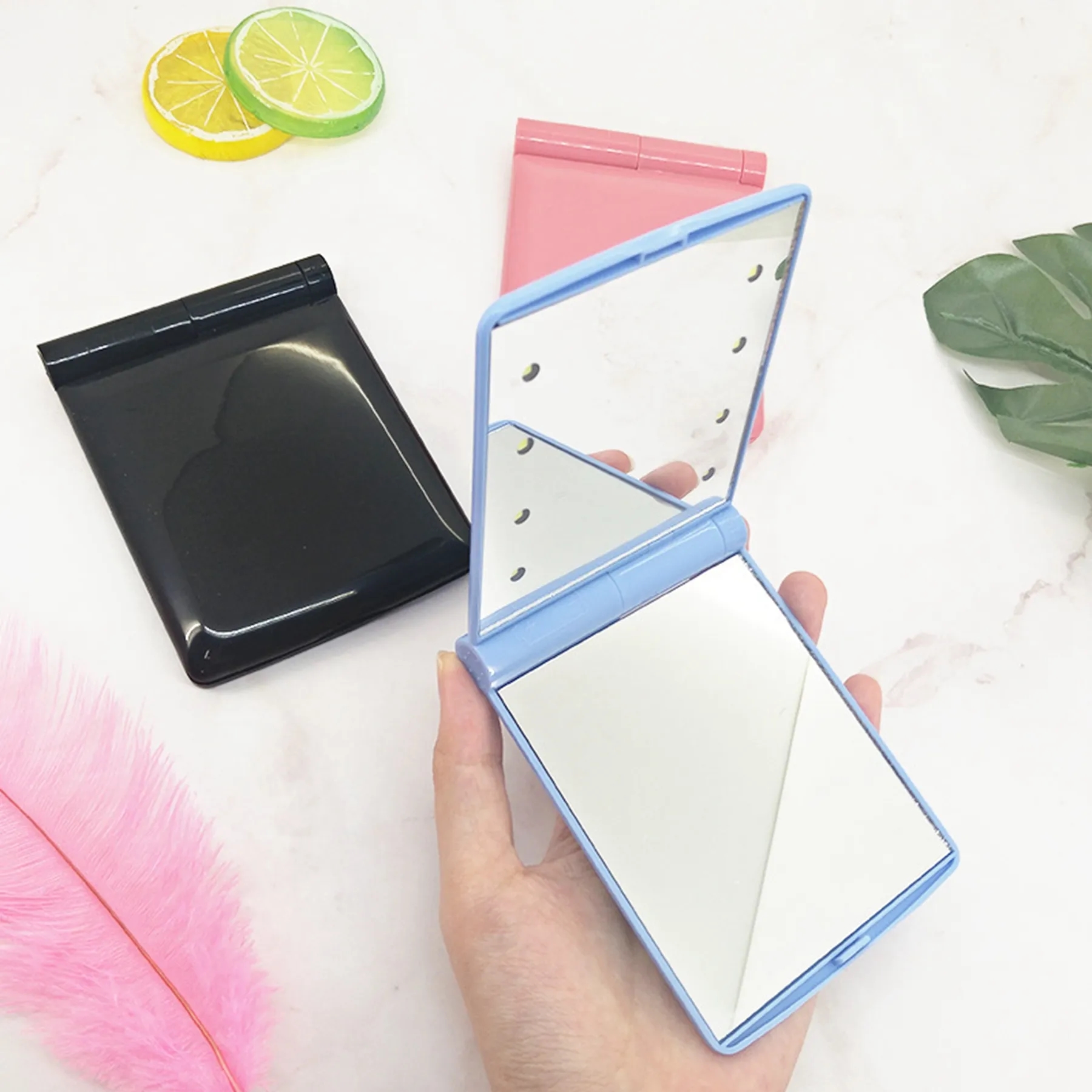 8 LED Light Folding Make Up Mirror 5
