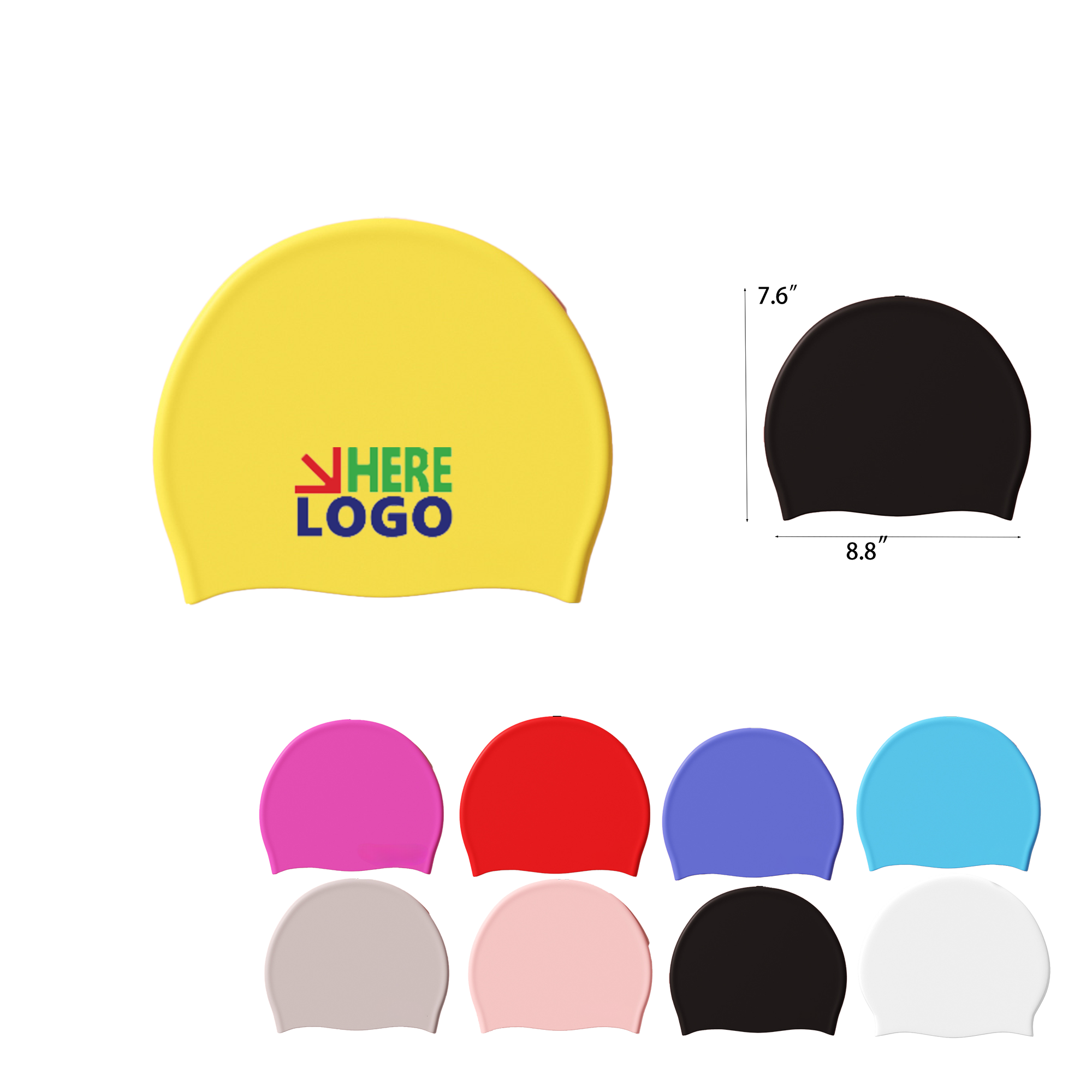 Silicone Fashion Swim Cap 1