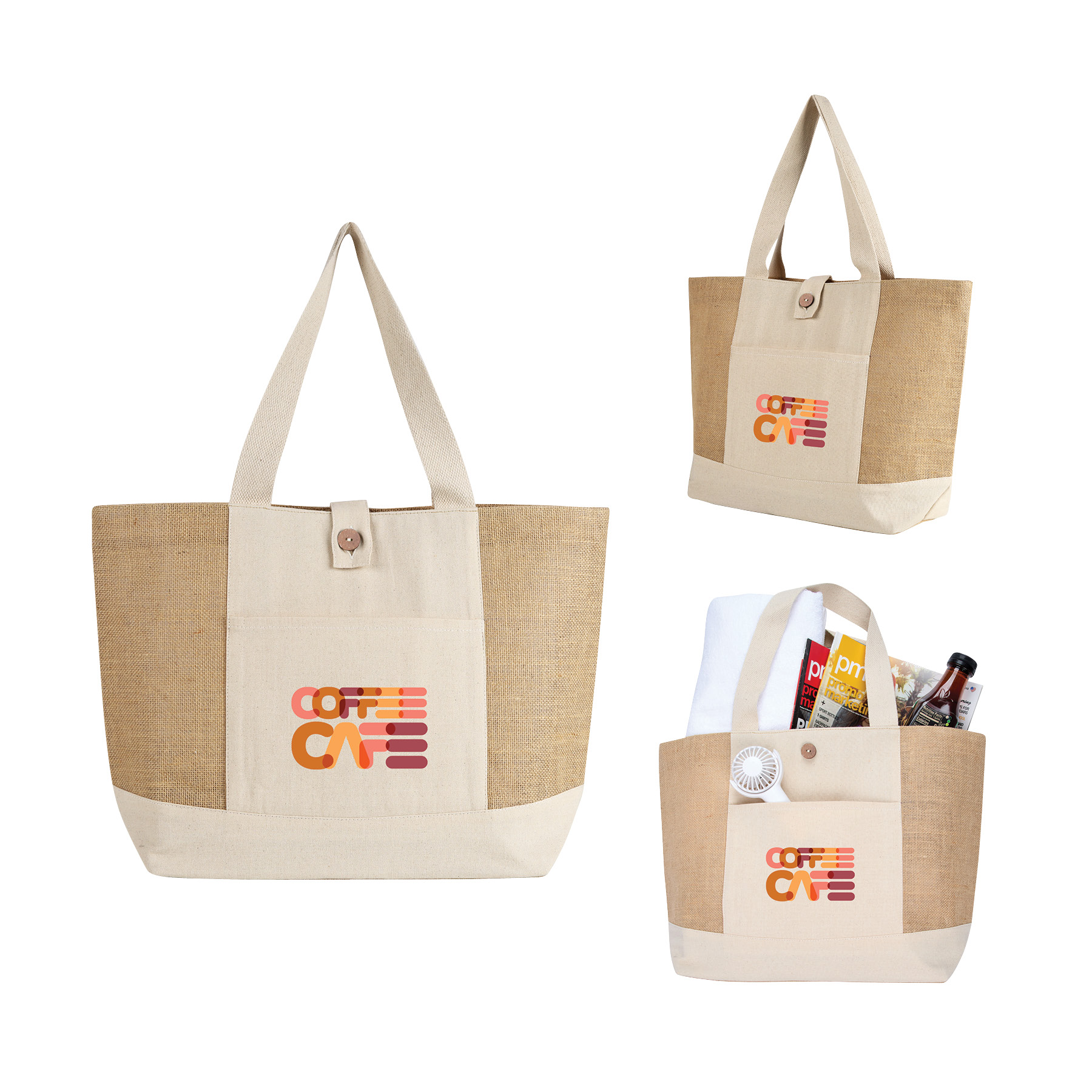 Emma Jute and Cotton Shopper Tote 6