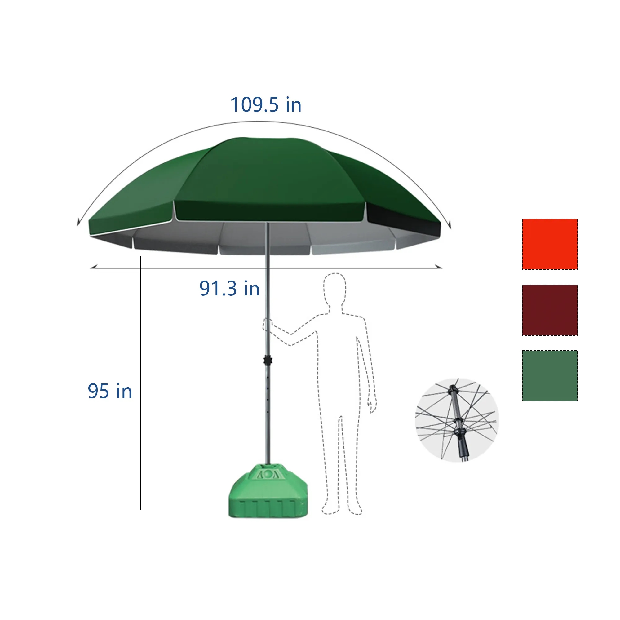 8 Panel Beach Umbrella 3