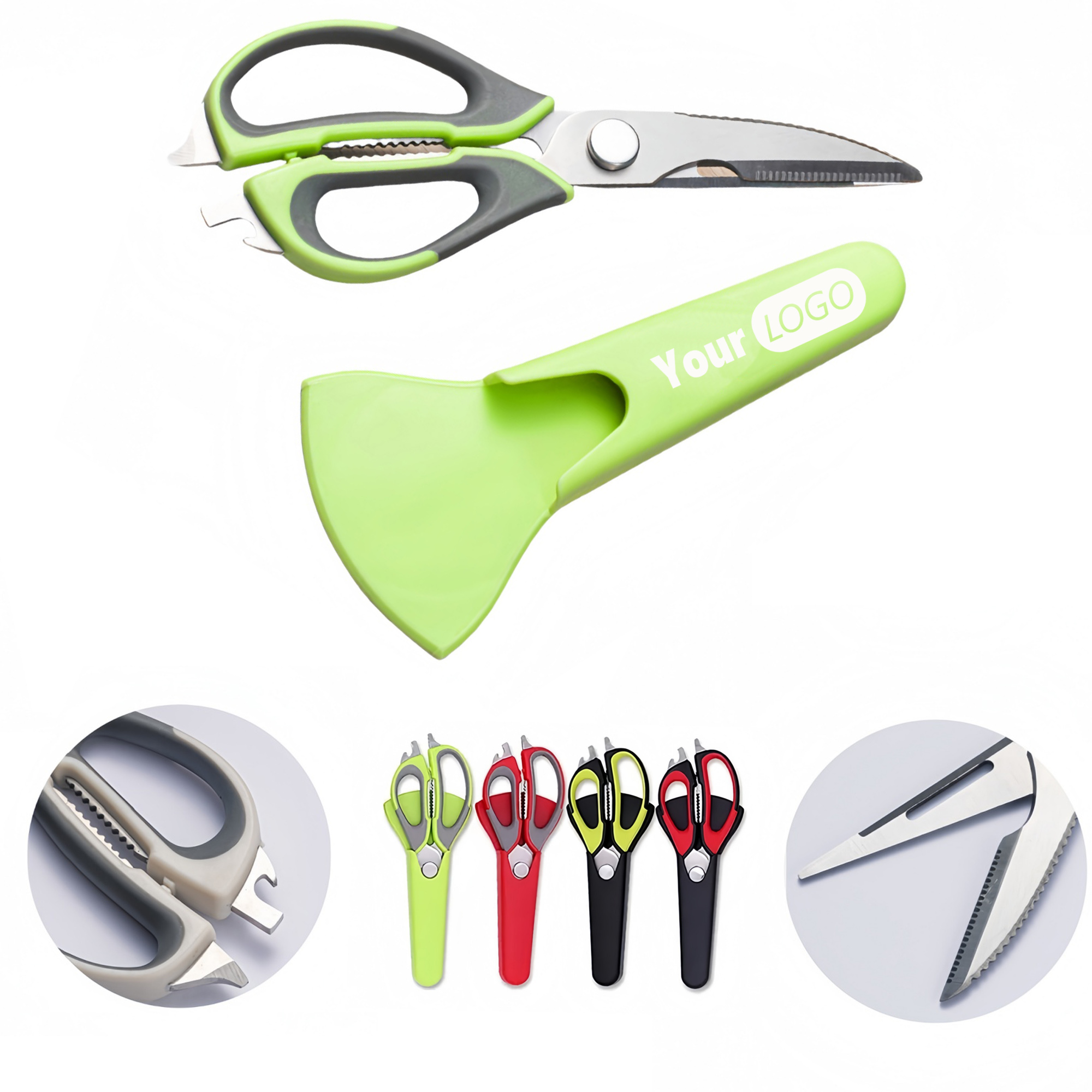 Precision-Sharp Kitchen Shears Set with Magnetic Storage 2