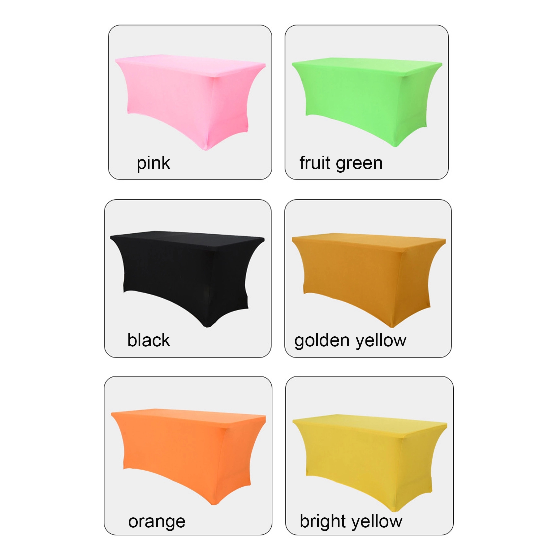 8-Feet Elasticity Stretch Solid Color Table Cover 10
