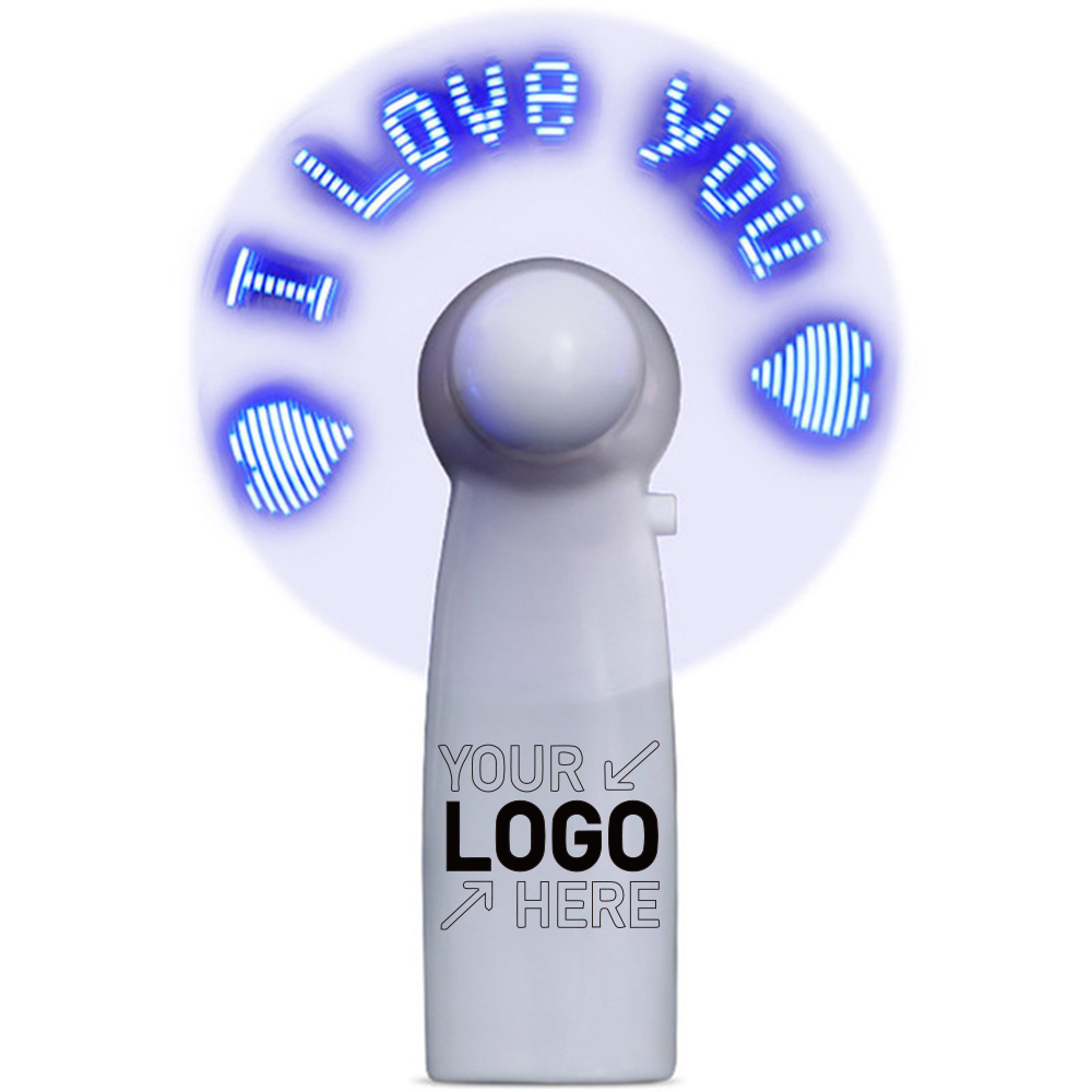 Handheld Fan With LED Custom Message 3