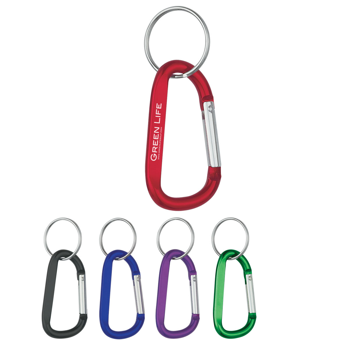 8mm Carabiner With Split Ring 4
