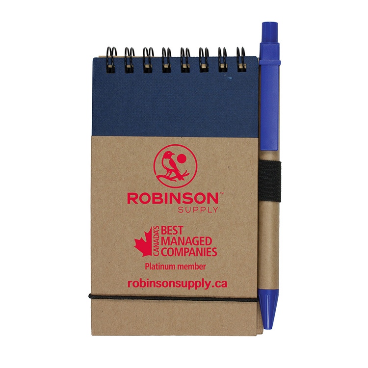 "ARCATA" Eco Inspired Jotter Notepad Notebook with Matching Color Eco Inspired Paper Pen 7