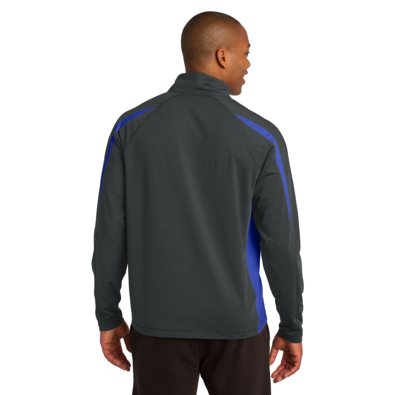 Sport-Tek Sport-Wick Stretch 1/2-Zip Colorblock Pullover., custom hoodie or sweatshirt with logo imprint 7