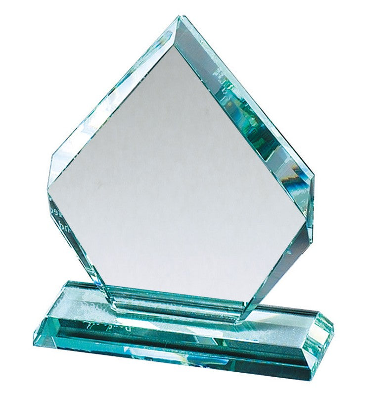 Jade Glass Arrowhead Award With Base 3