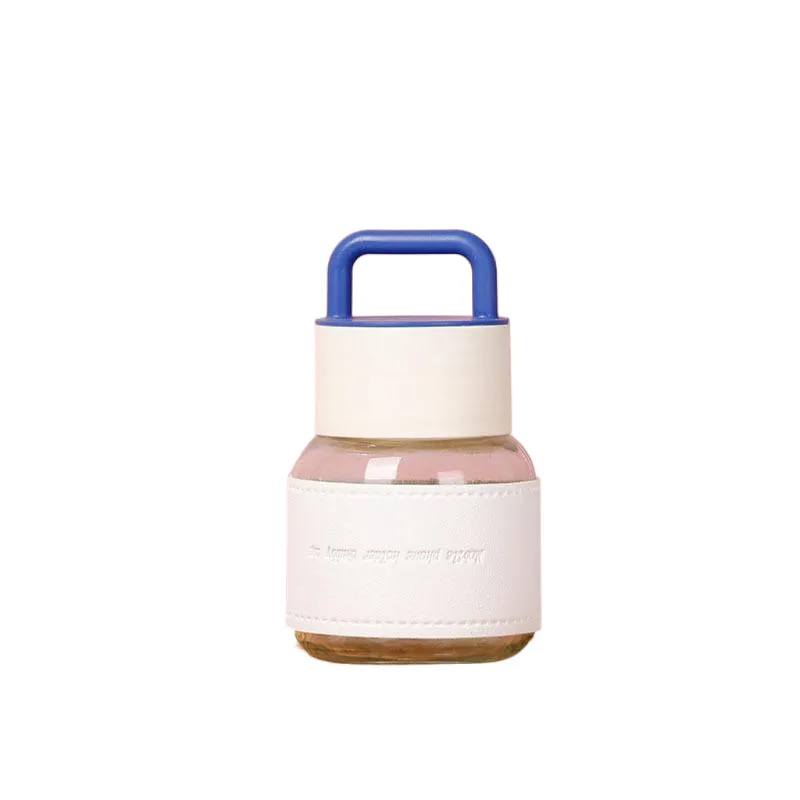 Mini Portable 300ml Glass Cup with Protective Sleeve – Travel-Friendly Reusable Bottle 7