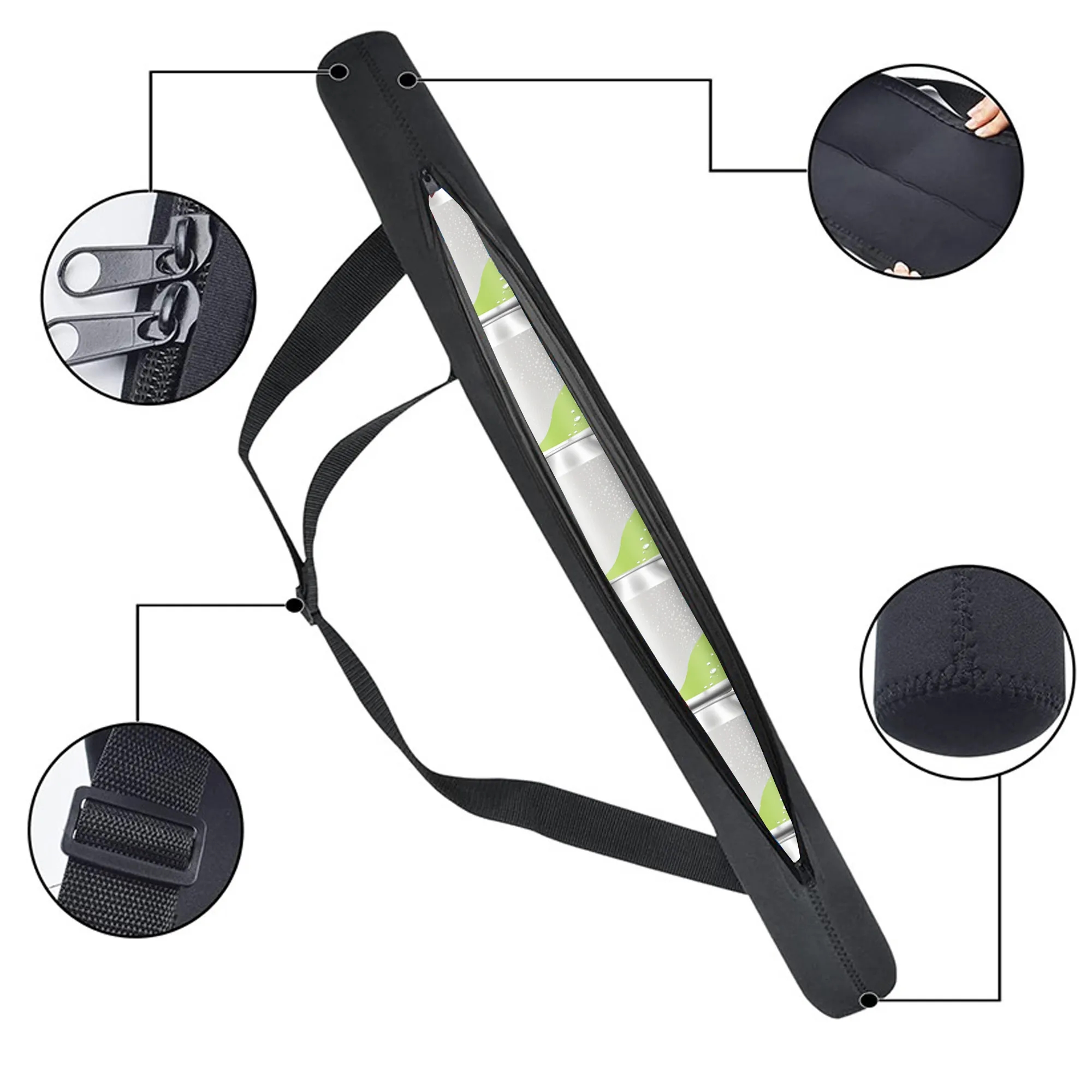 Six Can Neoprene Tube Cooler 2