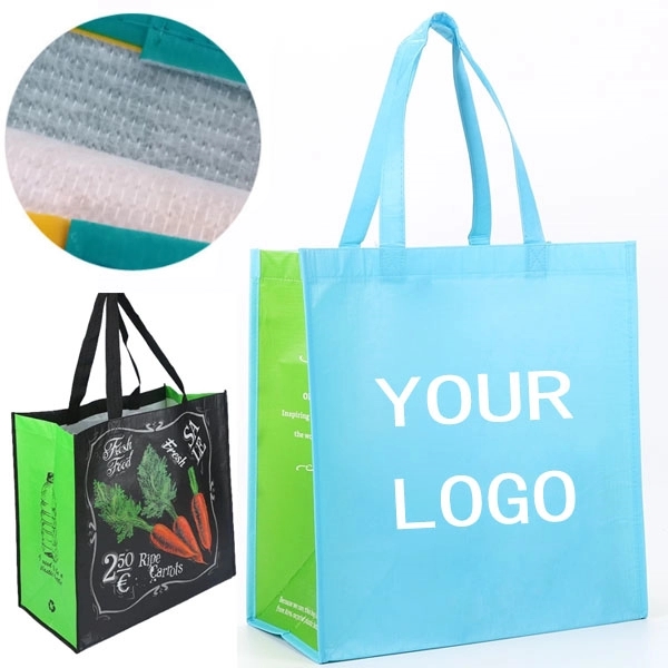 110g Laminated RPET Shopping Bag -14"W x 14"H x 8" G 4