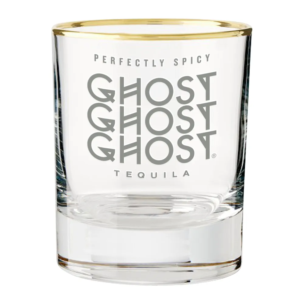 7.5oz. Gold Rimmed Single Old Fashioned Glass 2