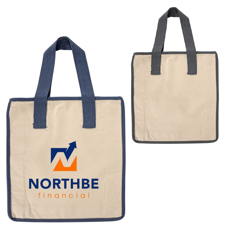 Hilton Heavy Cotton Color Trim Tote, custom tote bag with logo imprint 8