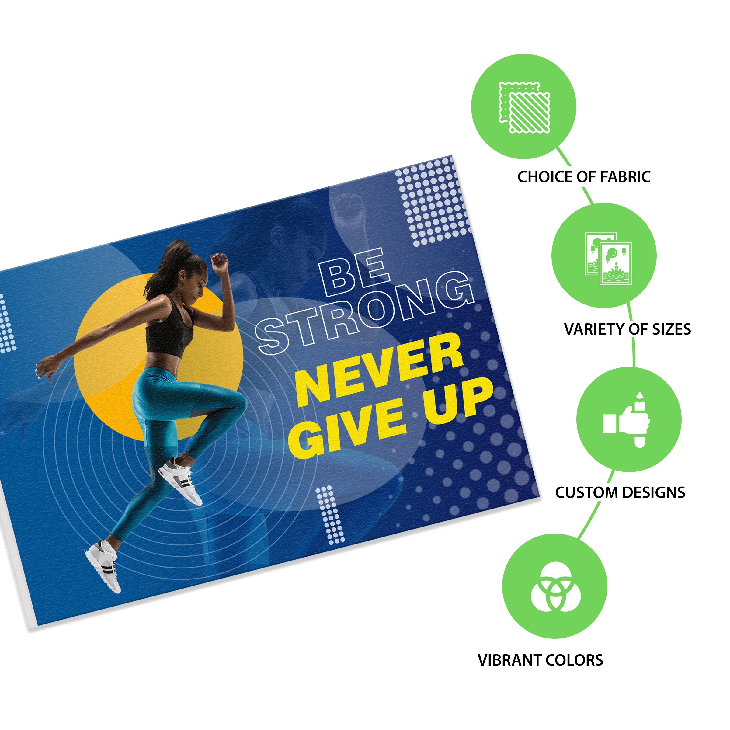 30"x48" Custom Full Color Printed Felt Banner - 2ply 2-Sided 4