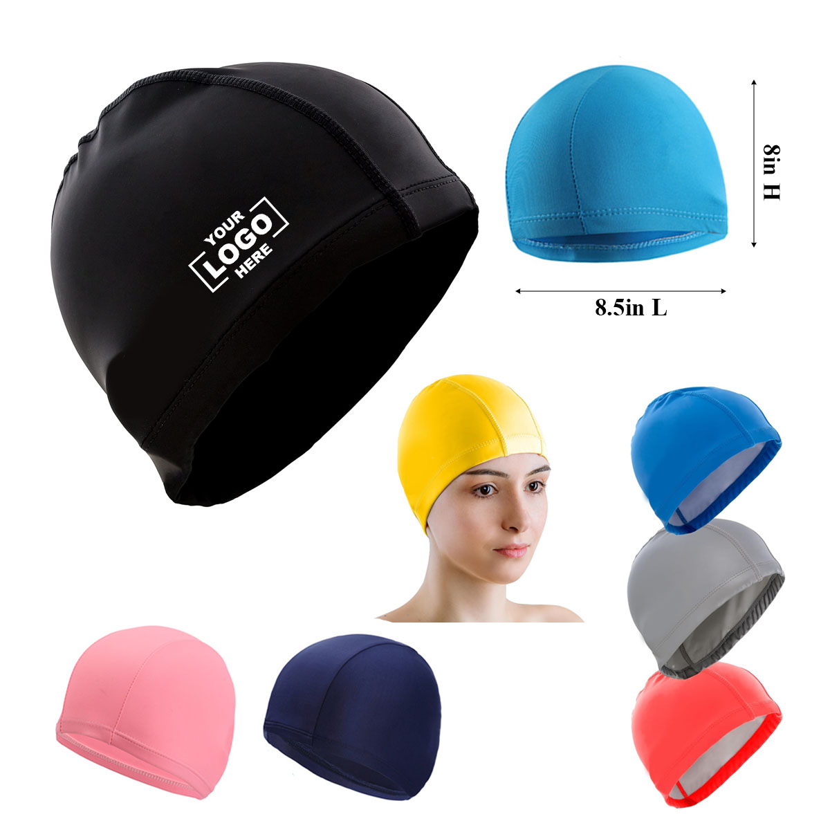 High Elasticity Spandex Swim Caps 6