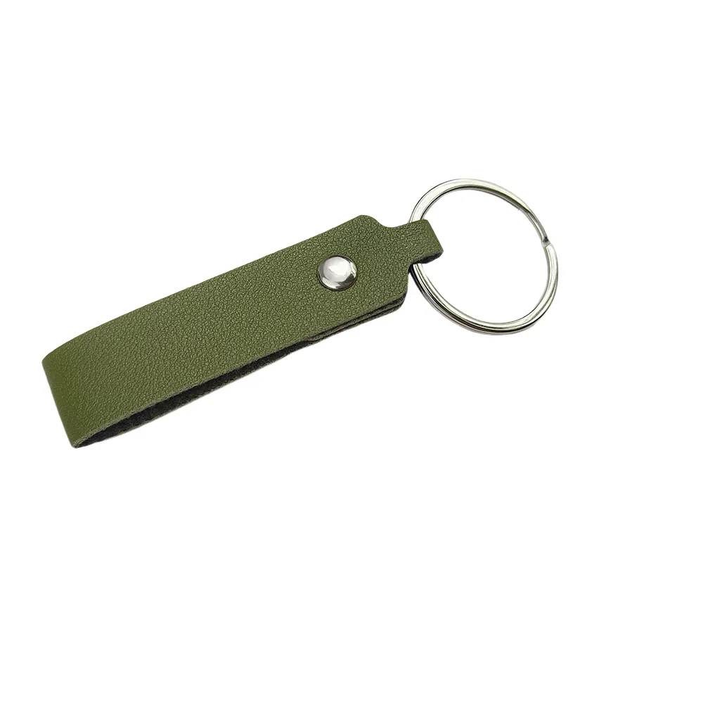 Striped Leather Keychain Business Gifts Customized Logo 10