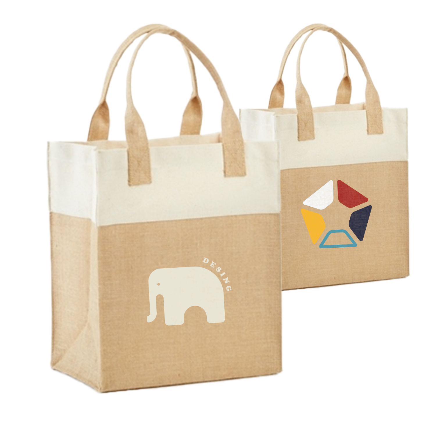 Mini Jute Gift Bag with Cotton Trims 2