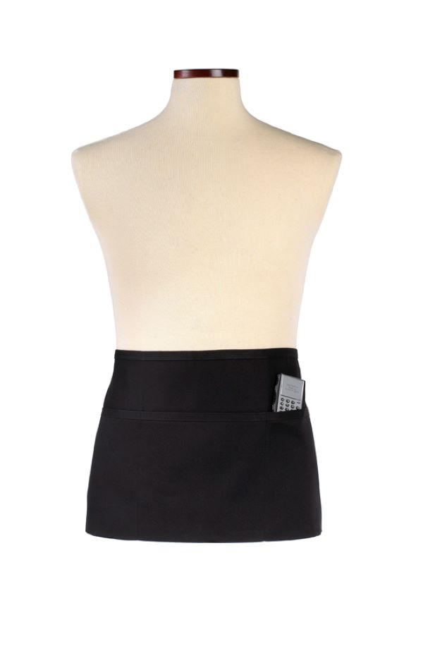 Black Three-Section Pocket Waist Apron 2