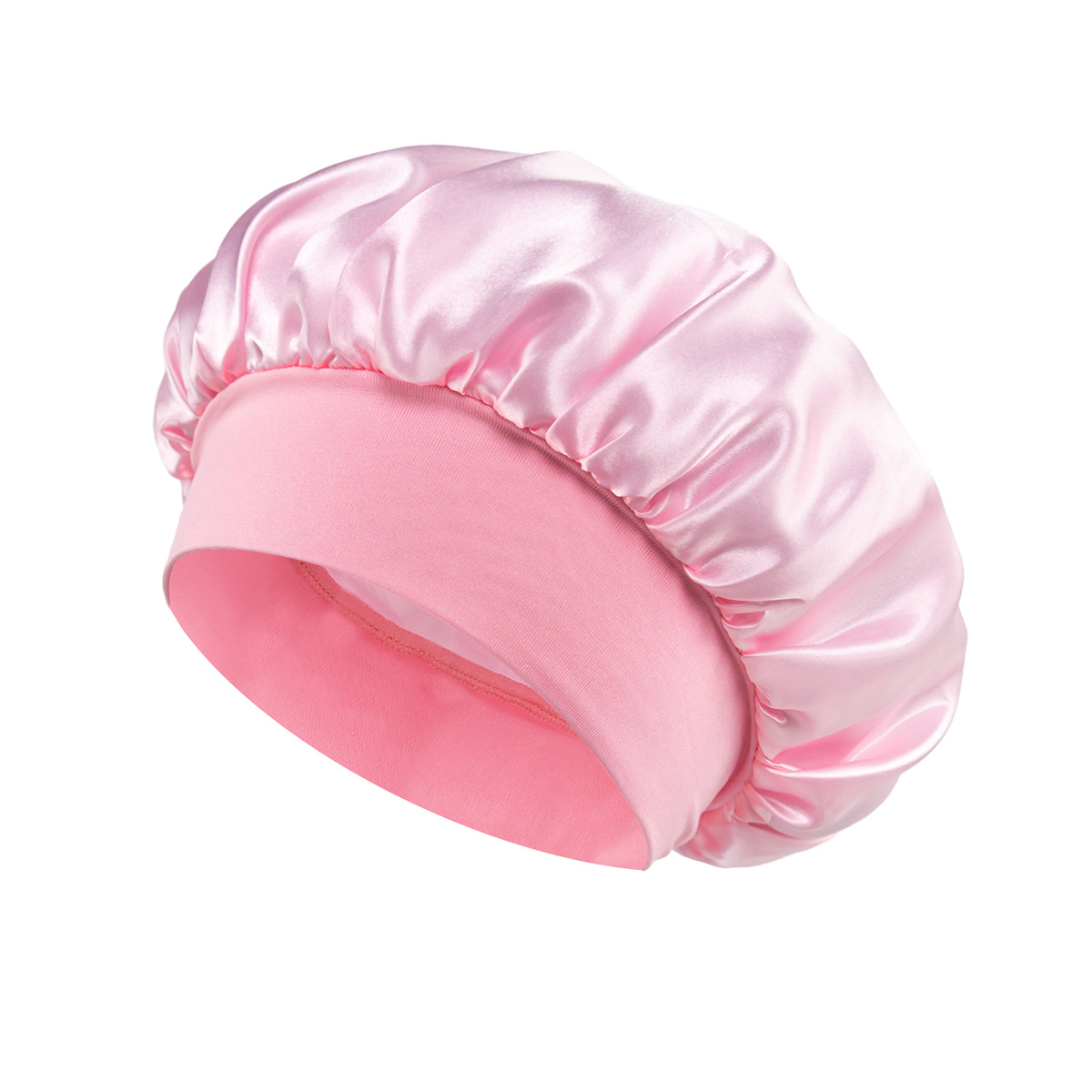 Silk Satin Sleep Hair Bonnet w/ Wide Edge for Women 15