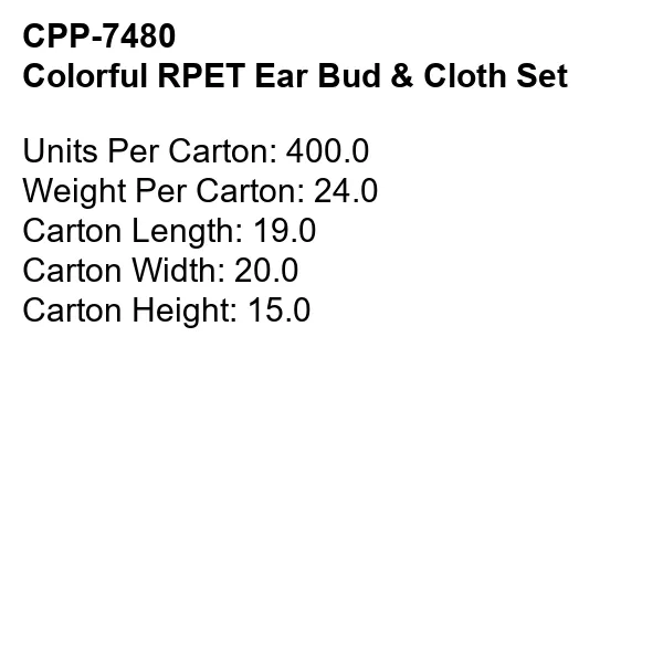 Colorful RPET Ear Bud & Cloth Set 17