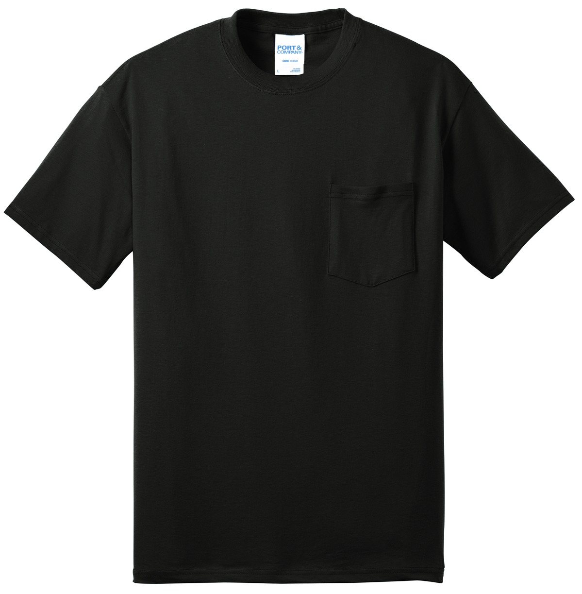 Port & Co Core Blend Pocket Tee. PC55P 154